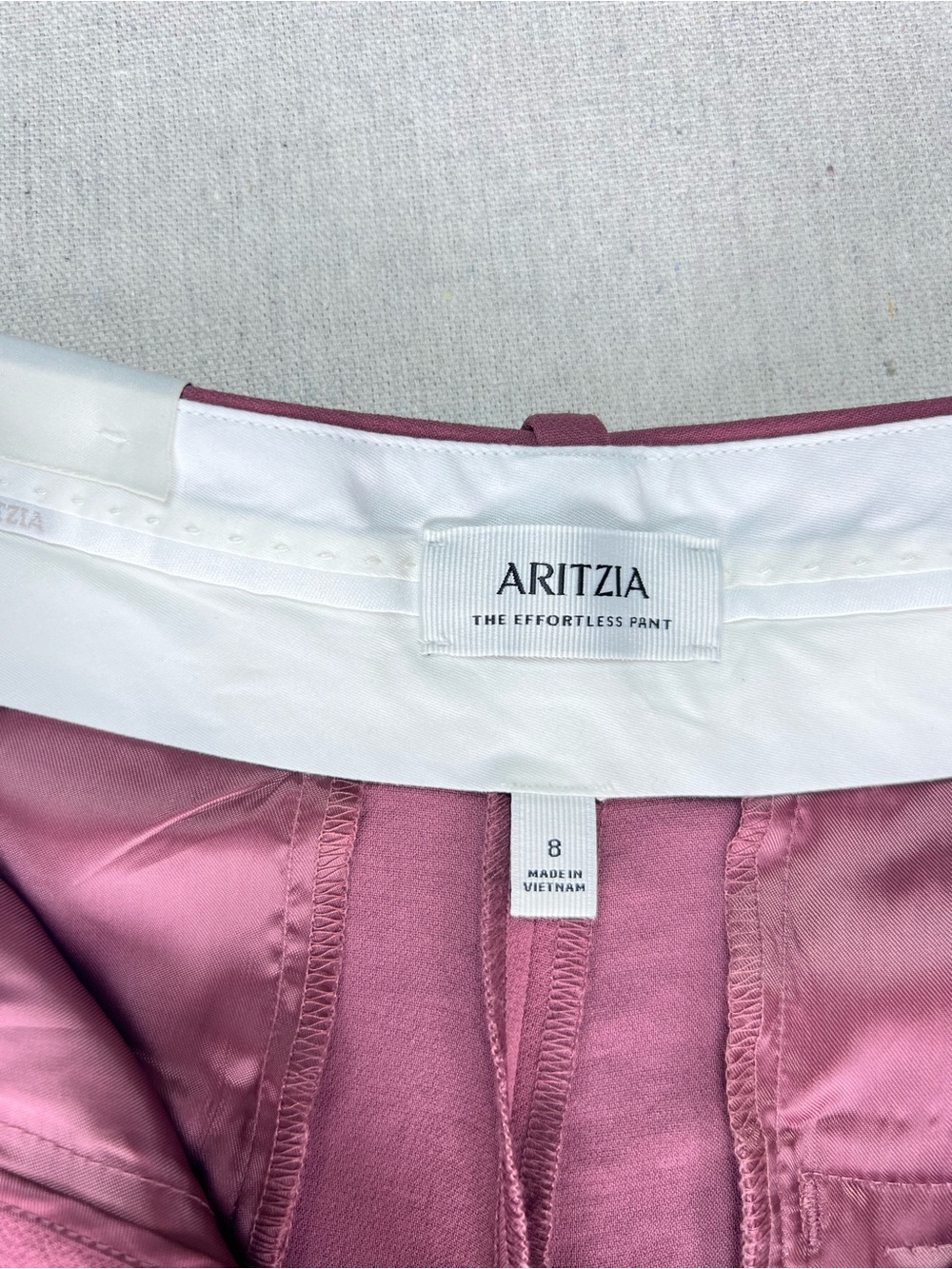New Aritzia Effortless High-Waist Wide-Leg Pants in Rose Pink - Size 8 - Picture 6 of 8